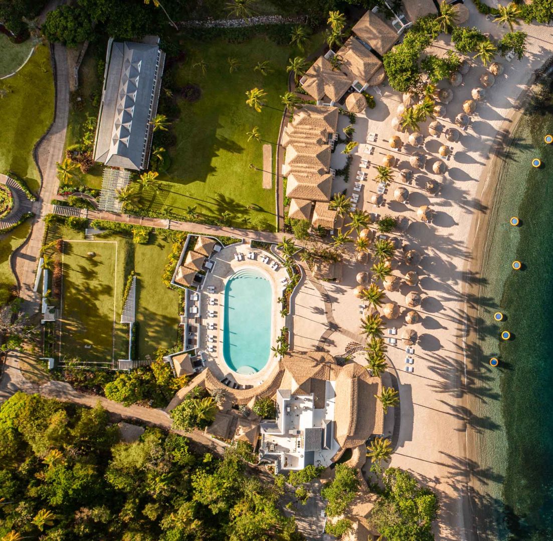 Sugar beach hotel Hotelansicht von oben
