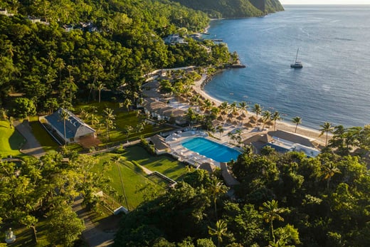 Sugar beach a viceroy hotel Resortansicht von oben