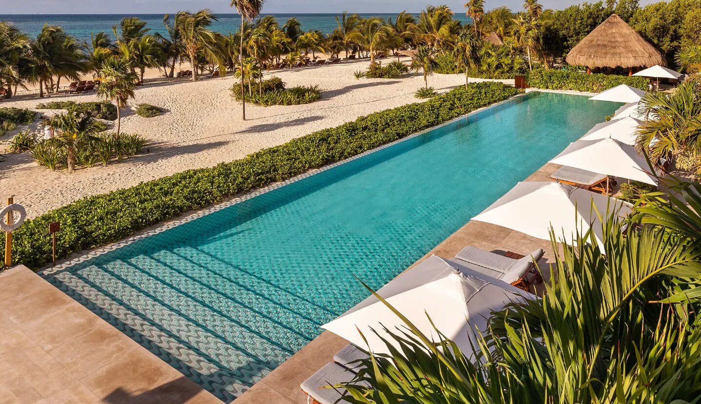 Chable maroma pool beach palmen meer