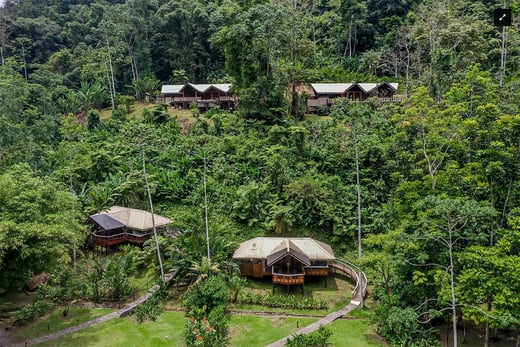 Überblick über die Pacuare Lodge