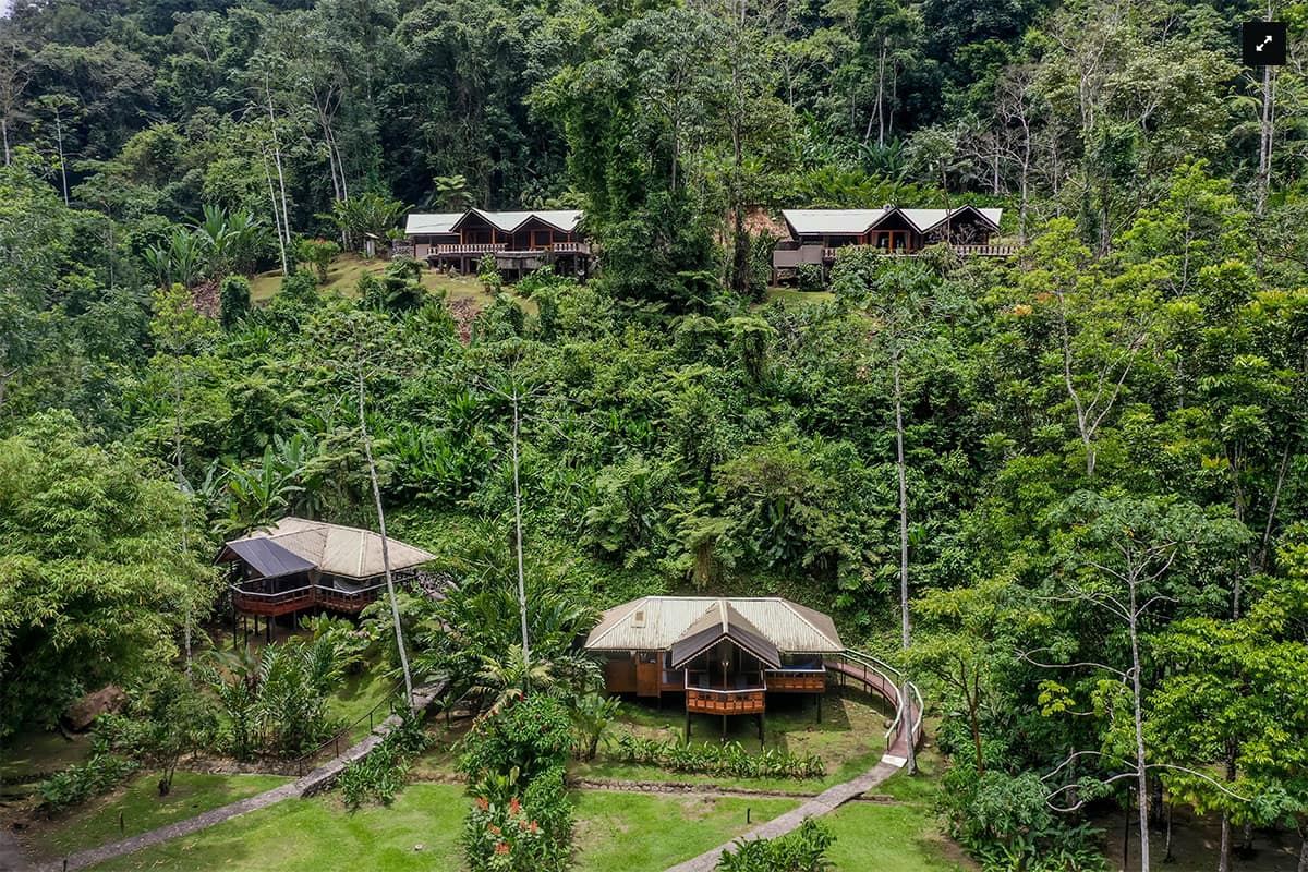 Überblick über die Pacuare Lodge