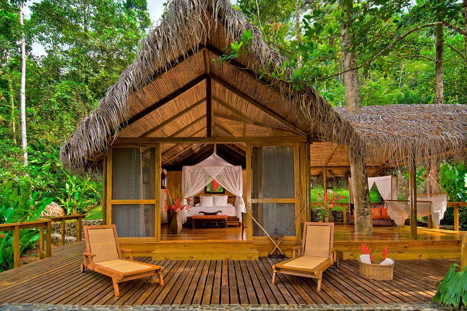 pacuare jungle lodge villa außenansicht mit Terrasse