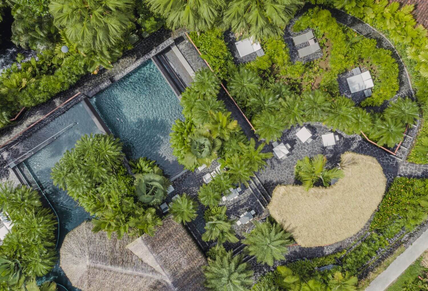 Tabacon Thermal Resort private Pool-Villen von oben