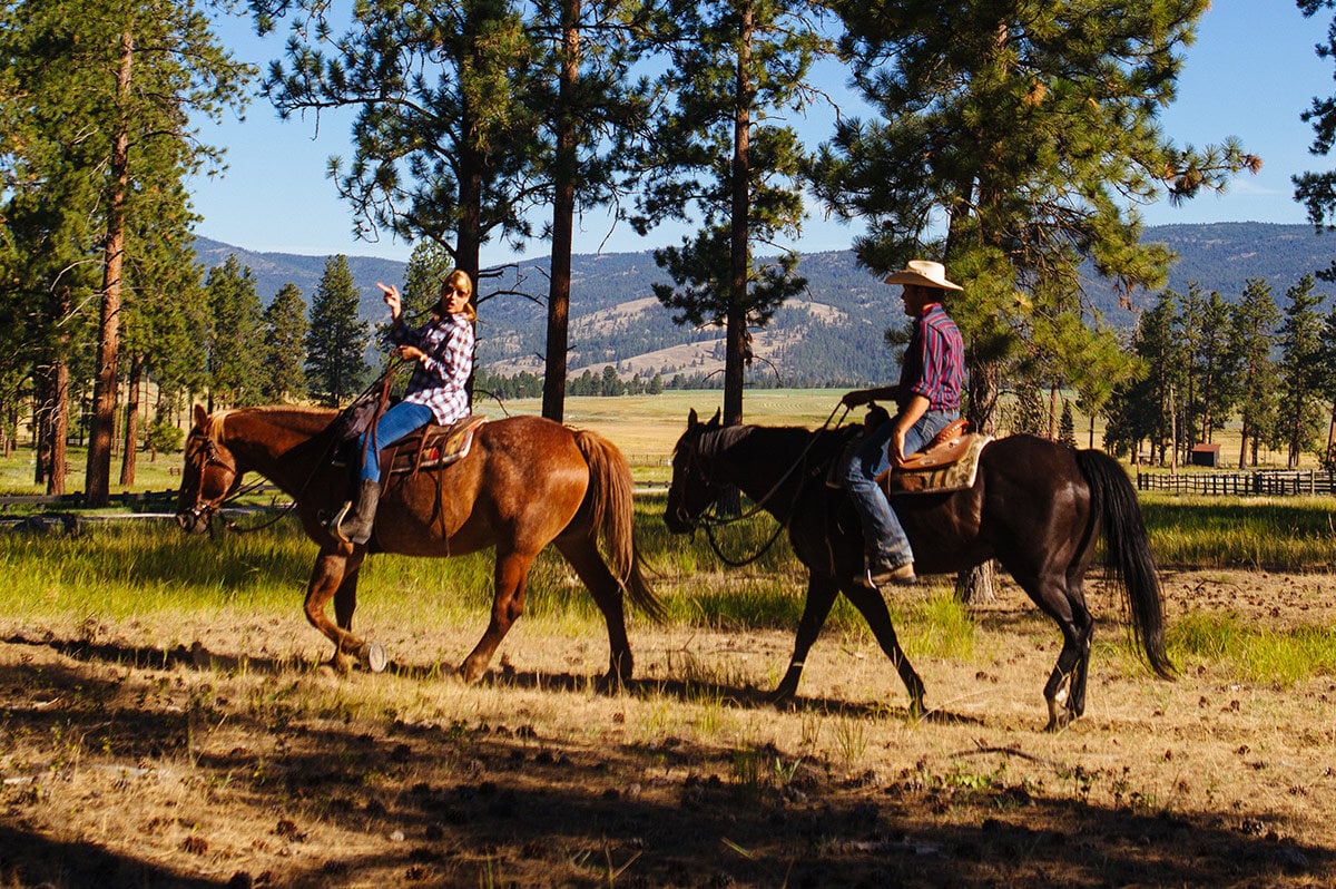 The resort at paws up Horse riding