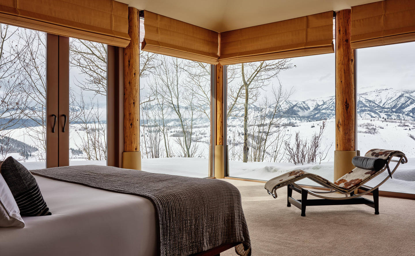 Amangani Wapiti Home Eck-Glasfront im Schlafbereich