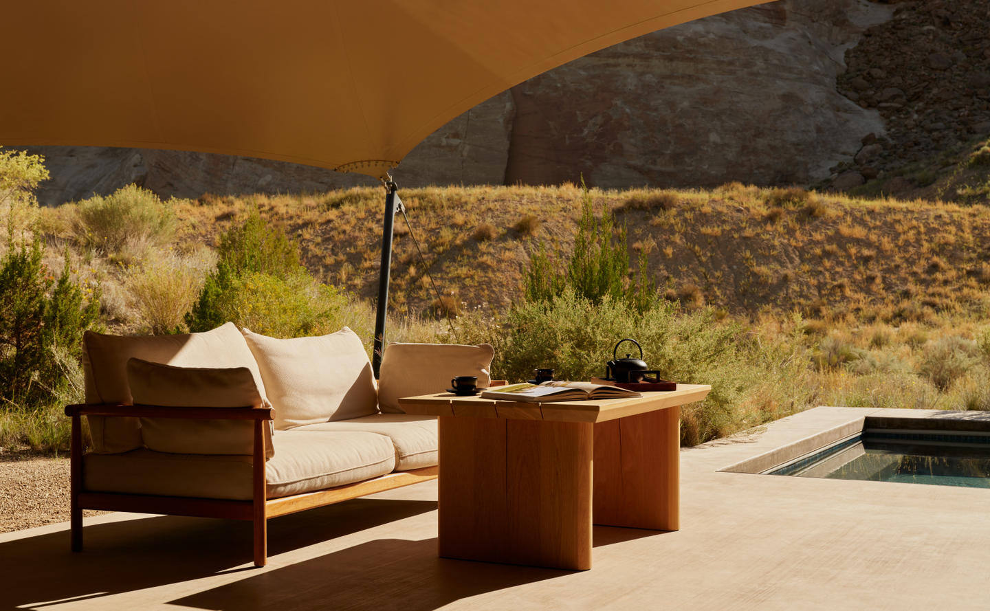 camp sarika by amangiri breakfast pavilion