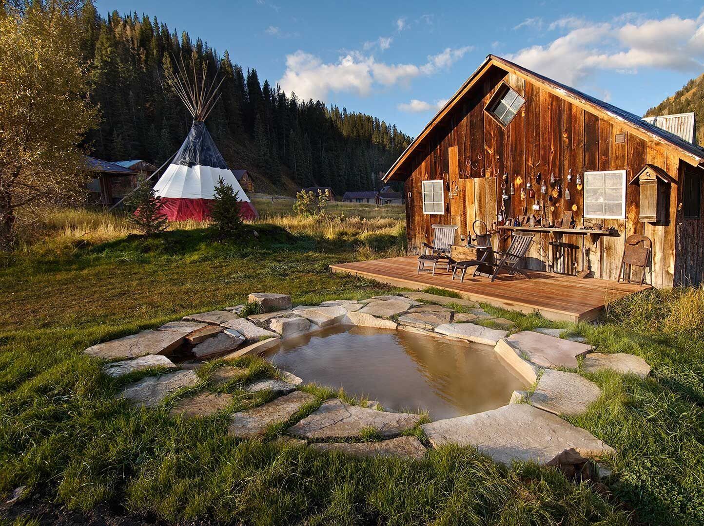 Dunton hot springs Hütte mit Tipi