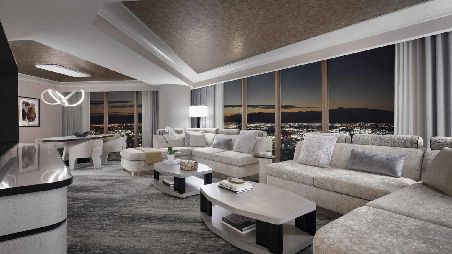Four Seasons Las Vegas Couch vor Fensterfront