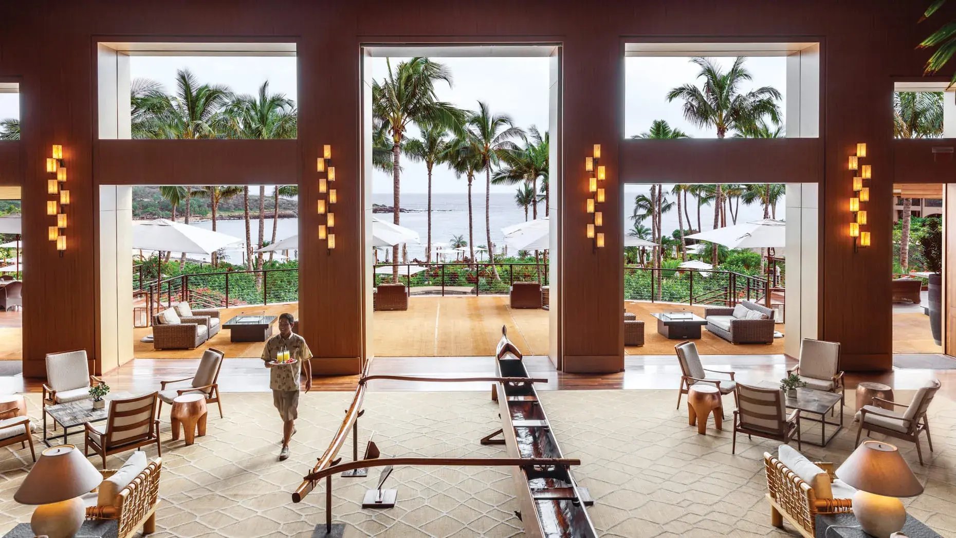 four seasons resort lanai at manele bay bar terrasse mit meerblick