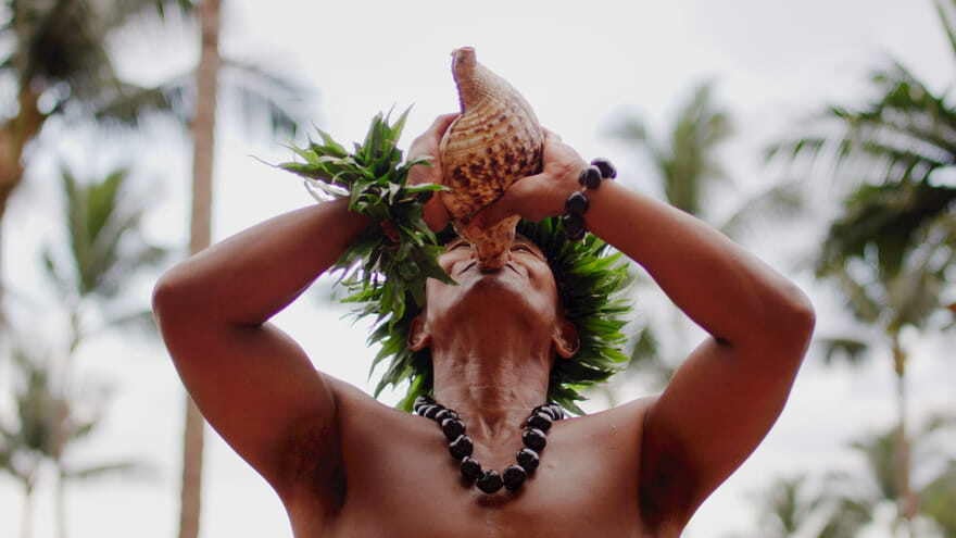 four seasons resort lanai mann bläst muschel