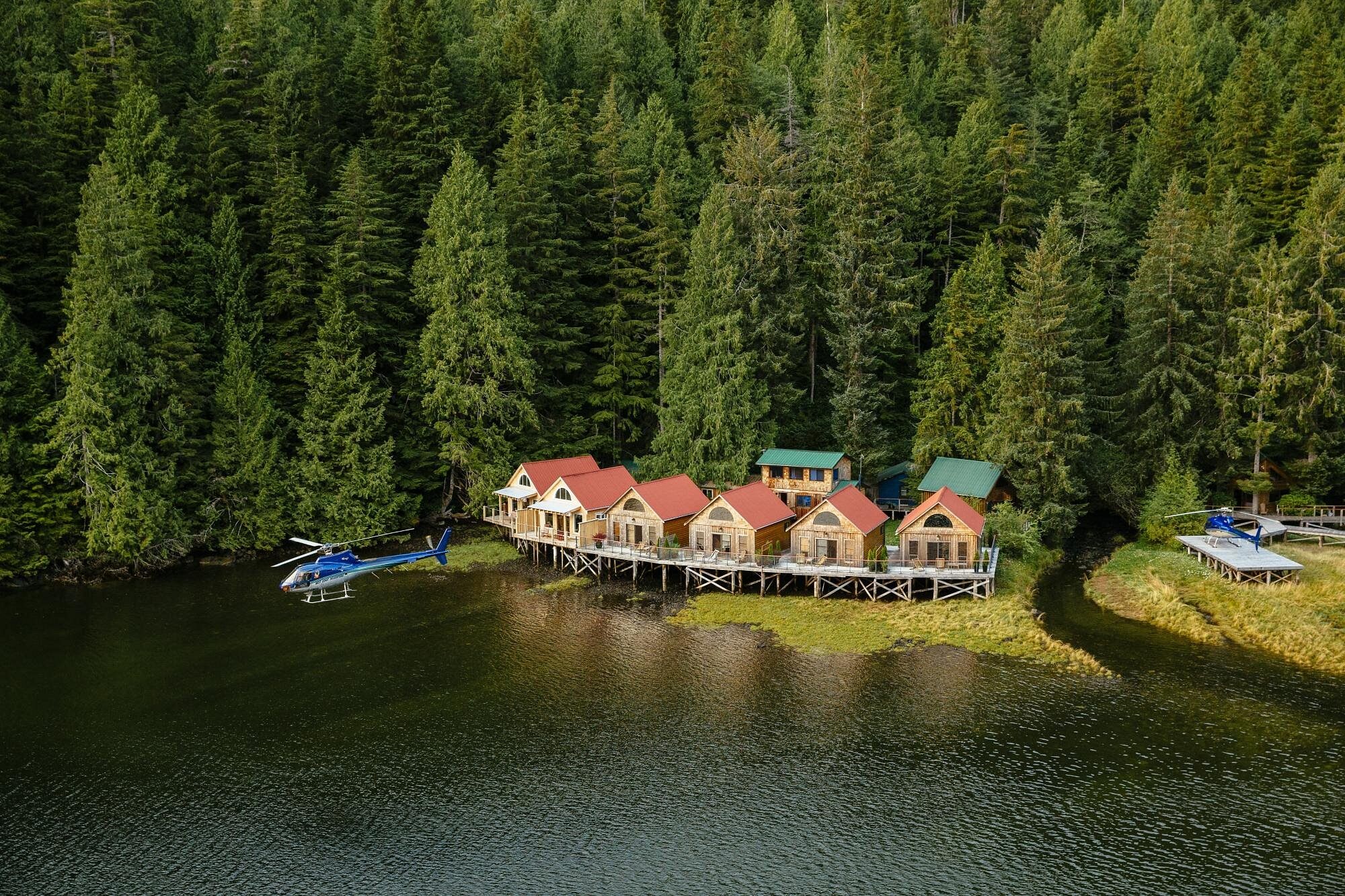 nimmo bay wilderness resort helicopter