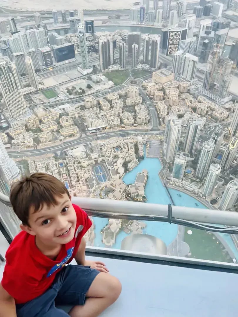 oneundonly the palm dubai orient the family project privatbilder ausblick burj khalifa
