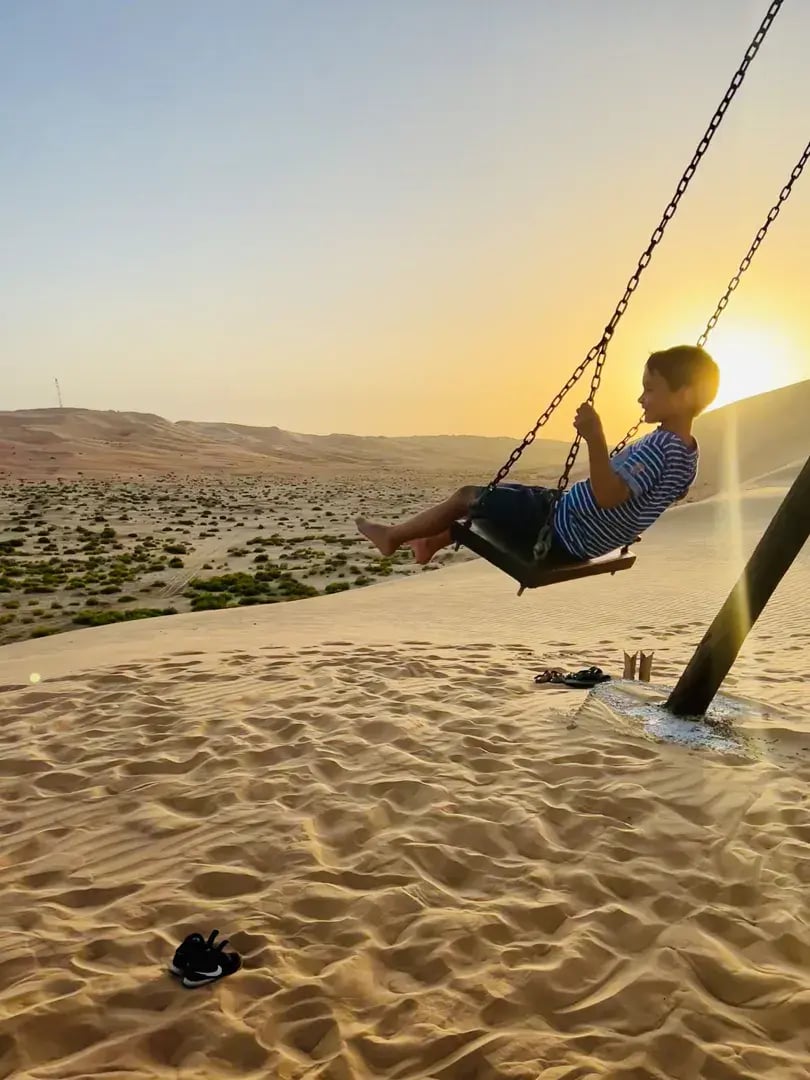 qasr al sarab desert resort by anantara abu dhabi privatbilder schauel sonnenunter