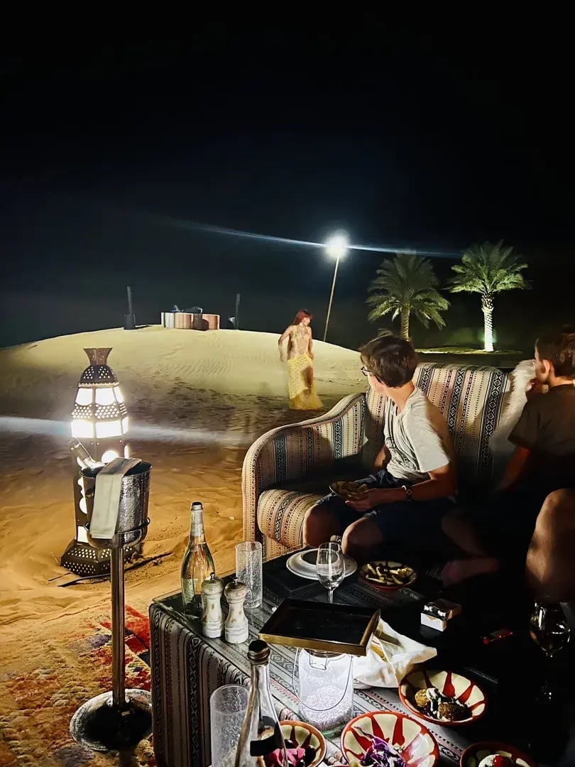 qasr al sarab desert resort by anantara abu dhabi privatbilder wuste by night