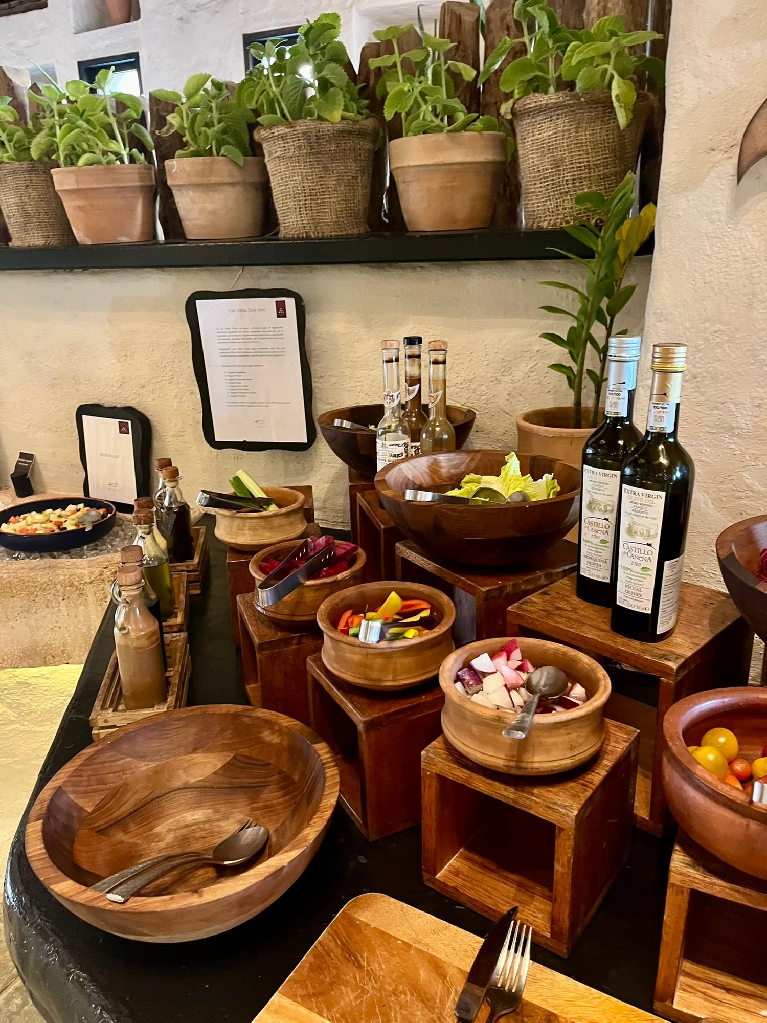 Buffet mit hochwertiger Auswahl im Zighy Bay