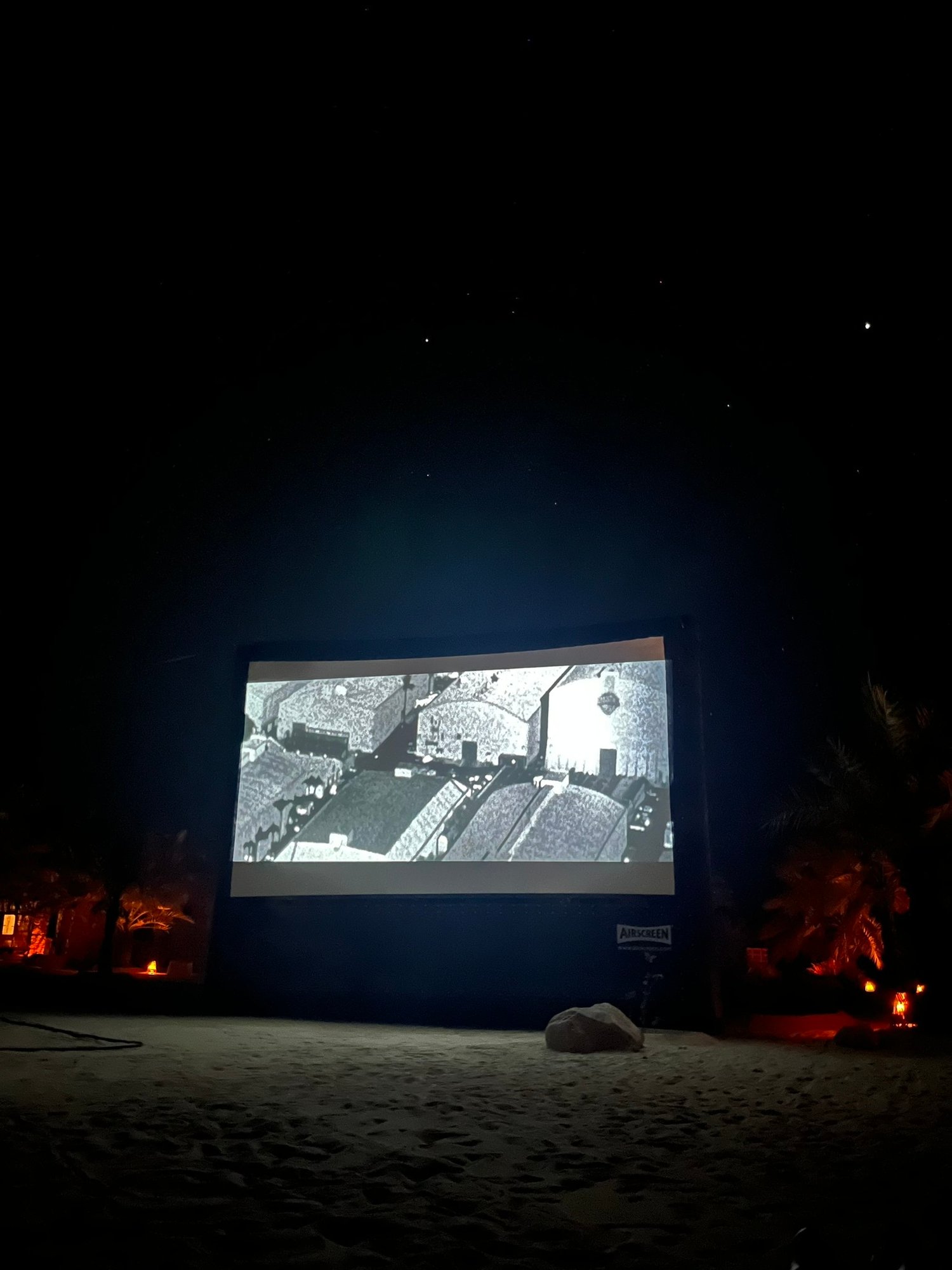 Open-Air Kino im Zighy Bay, Oman