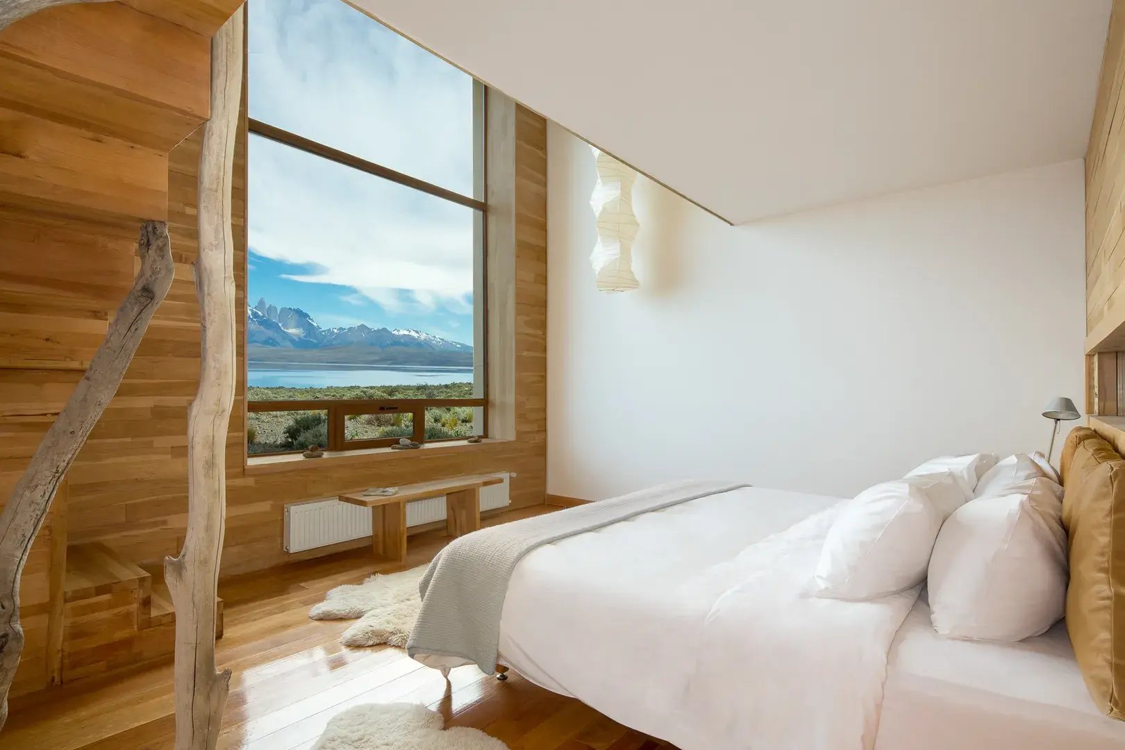 tierra patagonia chile sudamerika schlafzimmer ausblick exklusiv luxus urlaub kinder the family project