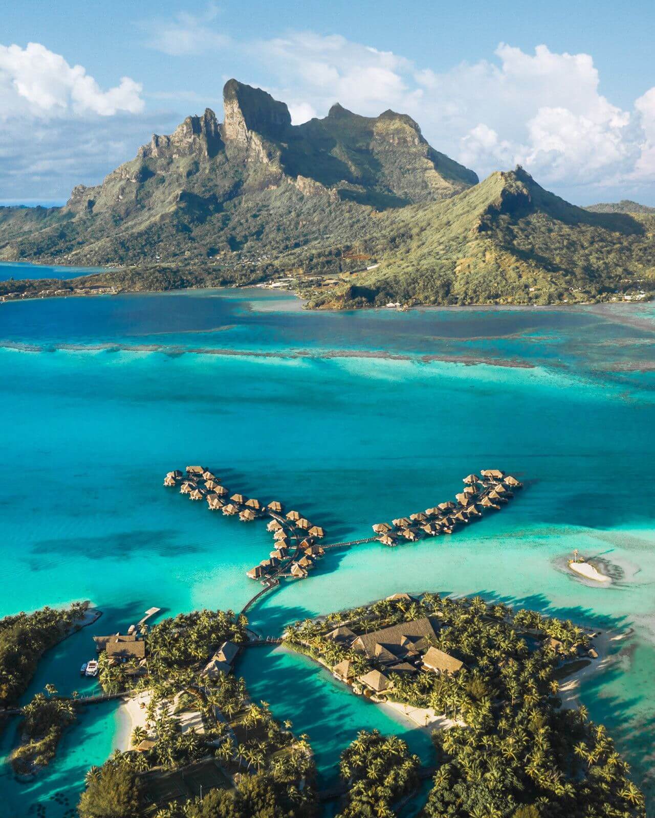 Four Seasons Resort Bora Bora Insel Ansicht von oben