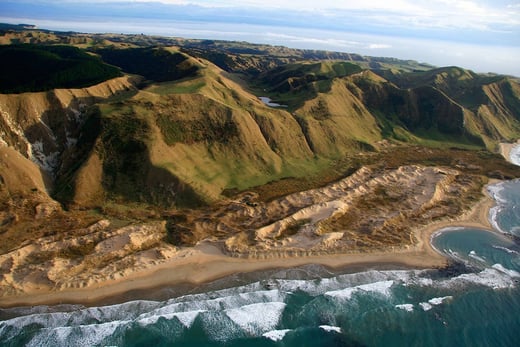 Klippen bei Rosewood Cape Kidnappers