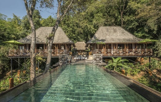four seasons tented camp golden triangle lodge familienluxusreise pool