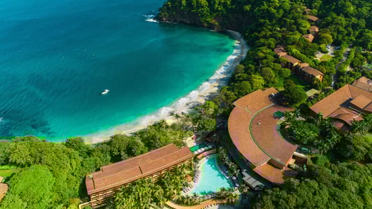 four seasons Papagayo Peninsula Hotelansicht von oben