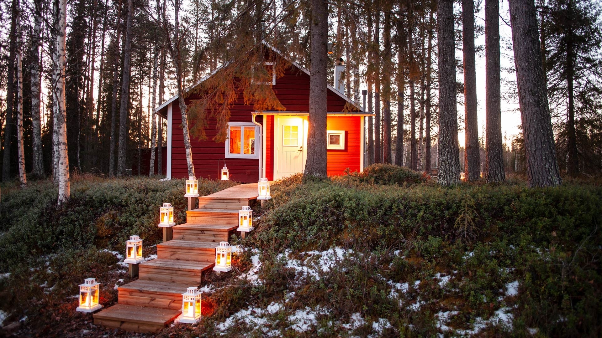 Loggers Lodge Kerzen Eingang 