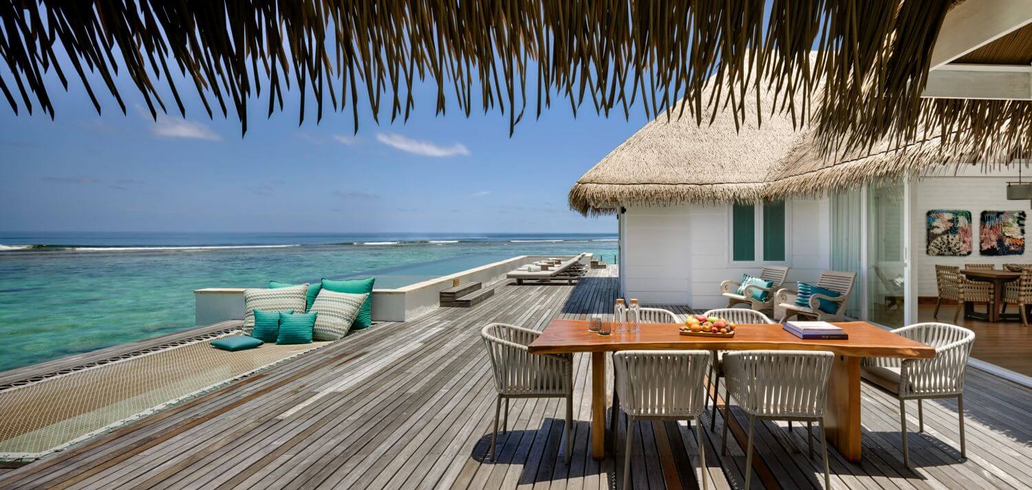 two bedroom water villa with pool sundeck