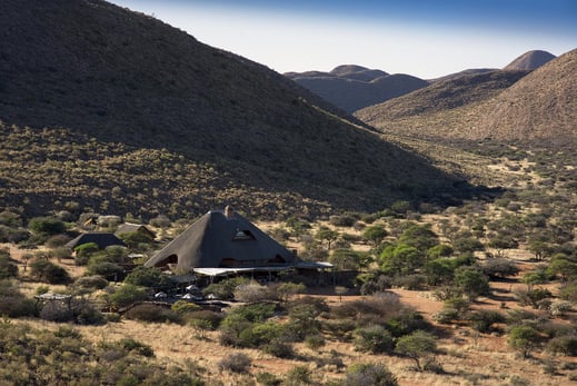 Die südafrikanische Kalahari, Tarkuni von oben